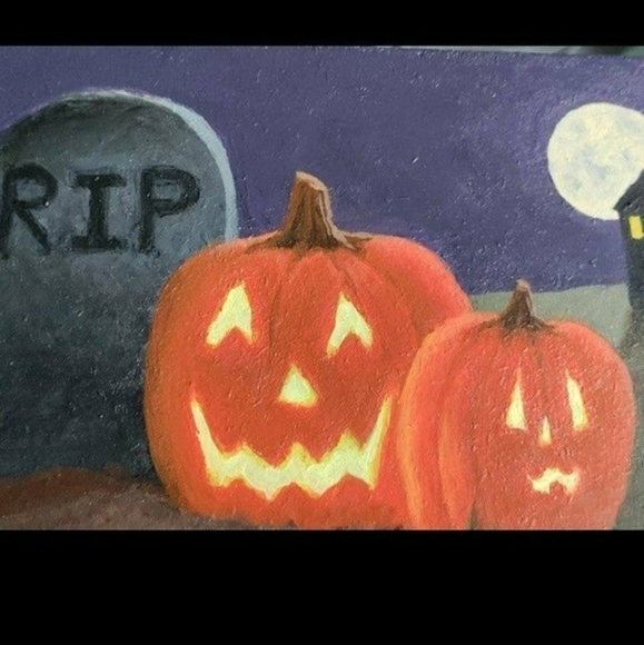 Handmade Other - 🎃🍁NEW Halloween Autumn Haunted House Wall Decoration/Picture/Pai…